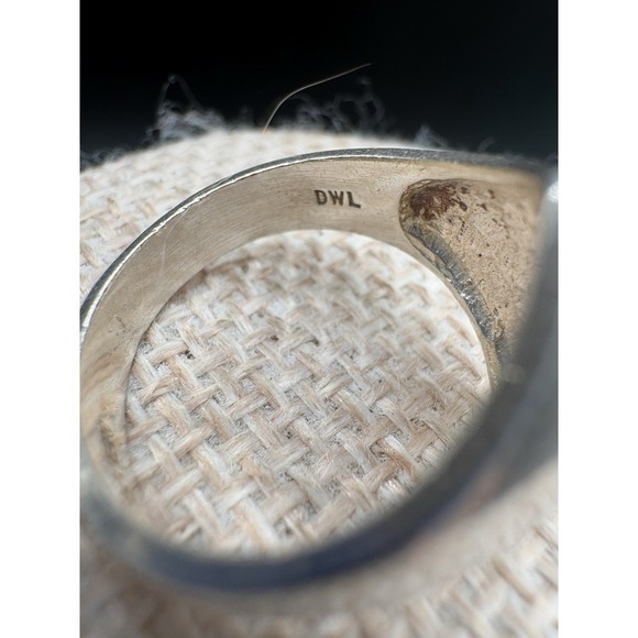 Sterling Geometric Pyramid Ring Pointed Peak Statement Sz 5 DWL 925 - Picture 11 of 11